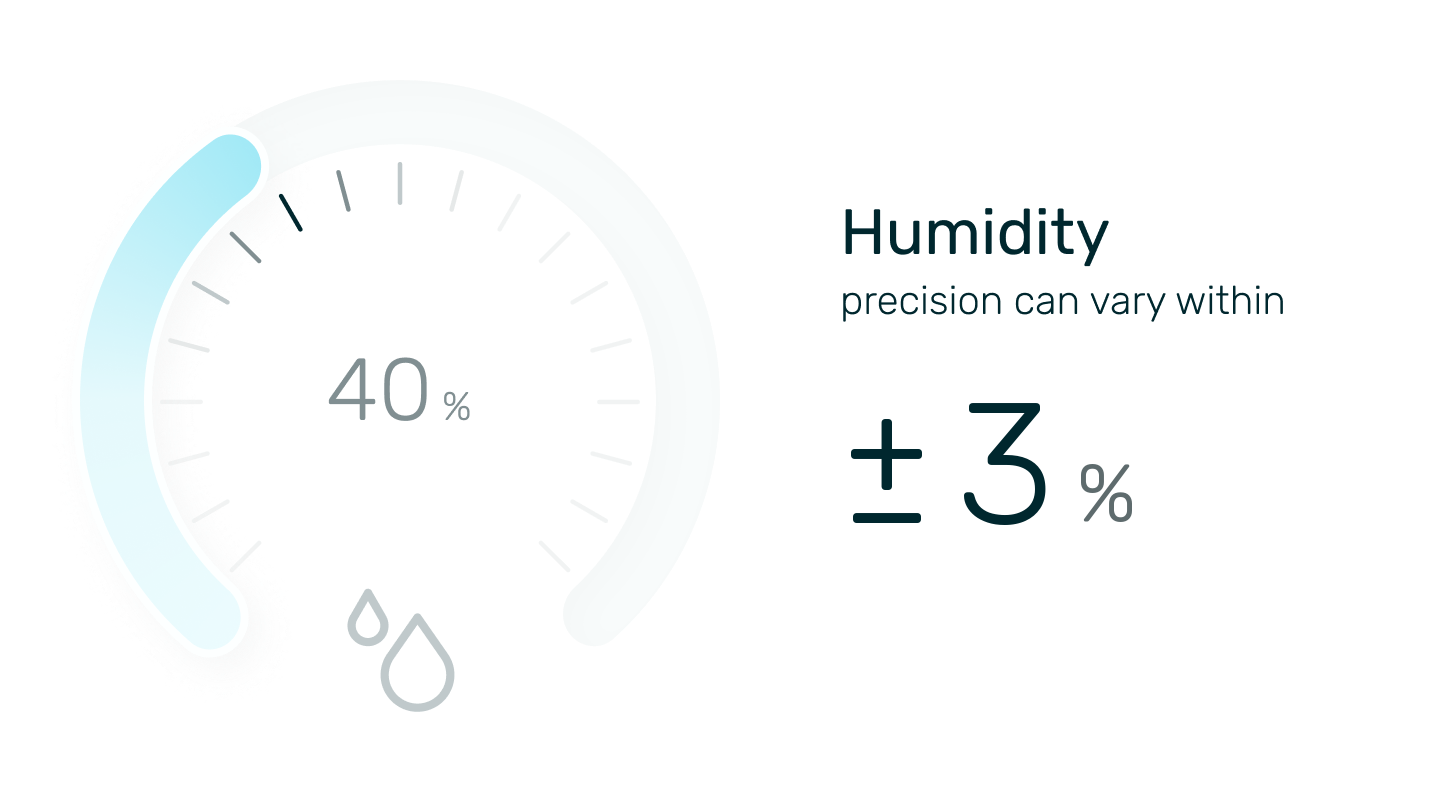 Humidity: precision can vary within plus or minus 3 %.