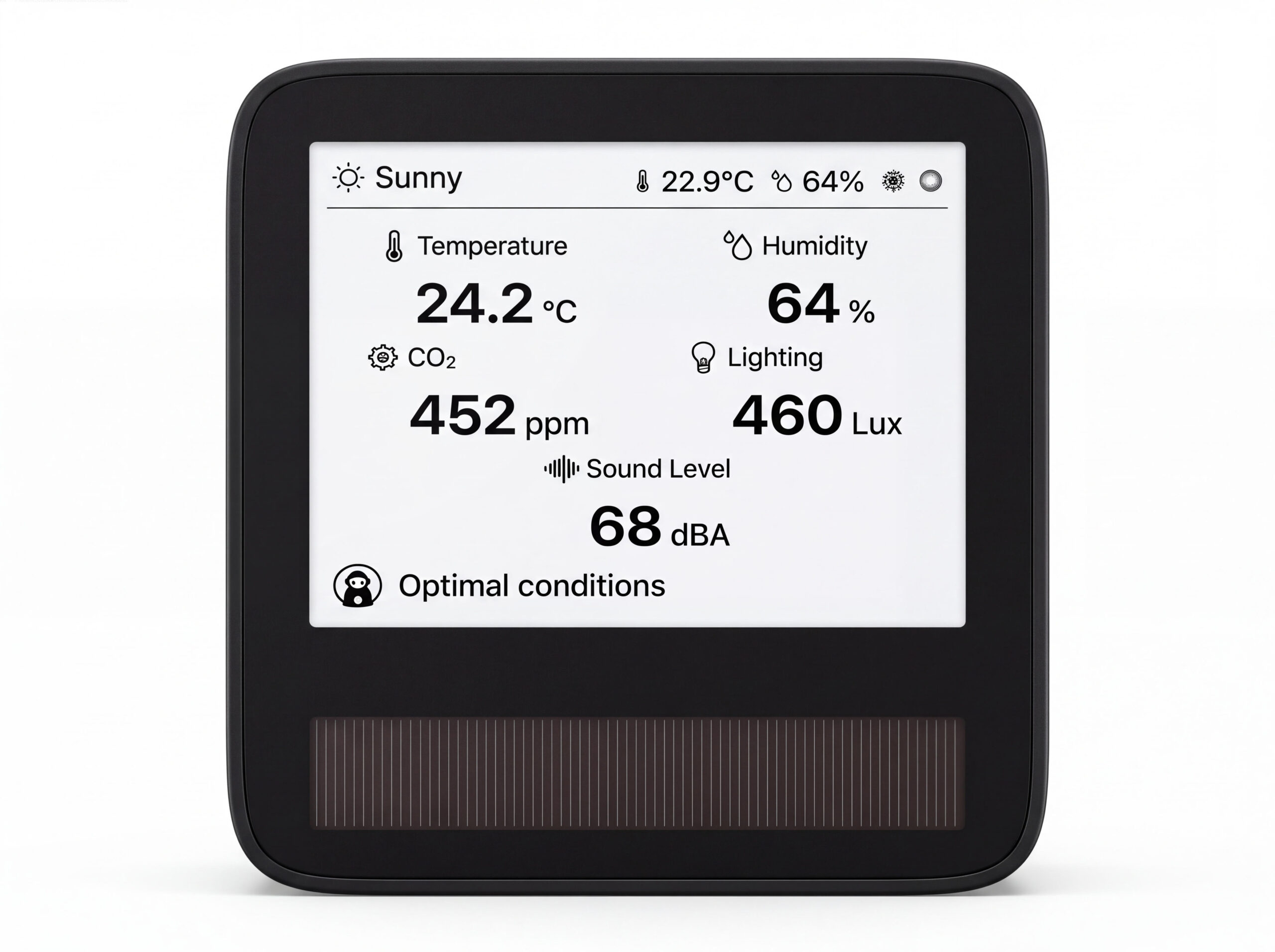 AirSmart Solar Mini from the front, on a plain light background.